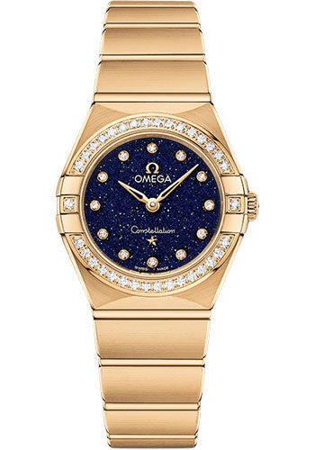 Omega Constellation Quartz 25 mm Yellow Gold Case Diamond Bezel