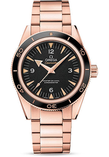 Omega seamaster black rose gold best sale