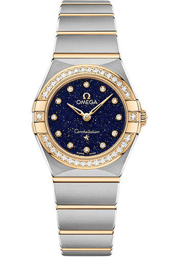 Omega Constellation Quartz - 25 mm Steel And Yellow Gold Case - Diamond Bezel - Blue Glass Diamond Dial - 131.25.25.60.53.001