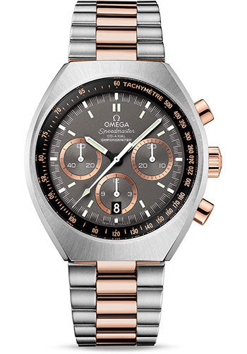 Omega Speedmaster Mark II Co-Axial Chronograph Watch - 42.4 mm Steel - Sedna Gold Case - Grey Dial - Steel And Sedna Gold Bracelet - 327.20.43.50.01.001