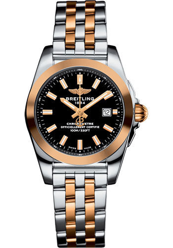 Breitling Galactic 29 Sleek Watch - Steel & rose Gold - Trophy Black Dial - Steel And Rose Gold Bracelet - C7234812/BF32/791C